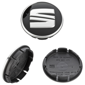 4-pack Seat centrumkåpor i Svart 55/60/63/65/68mm