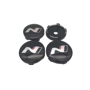 4-pack Hyundai N centrumkåpor i Svart 60mm