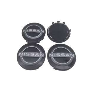 4-pack Nissan centrumkåpor i Svart 54mm/63mm