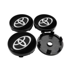 4-pack Toyota centrumkåpor i Svart 60/65/68mm