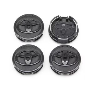4-pack Toyota centrumkåpor i Svart 57mm