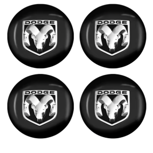 4-pack Dodge centrumkåpor i Svart 60mm