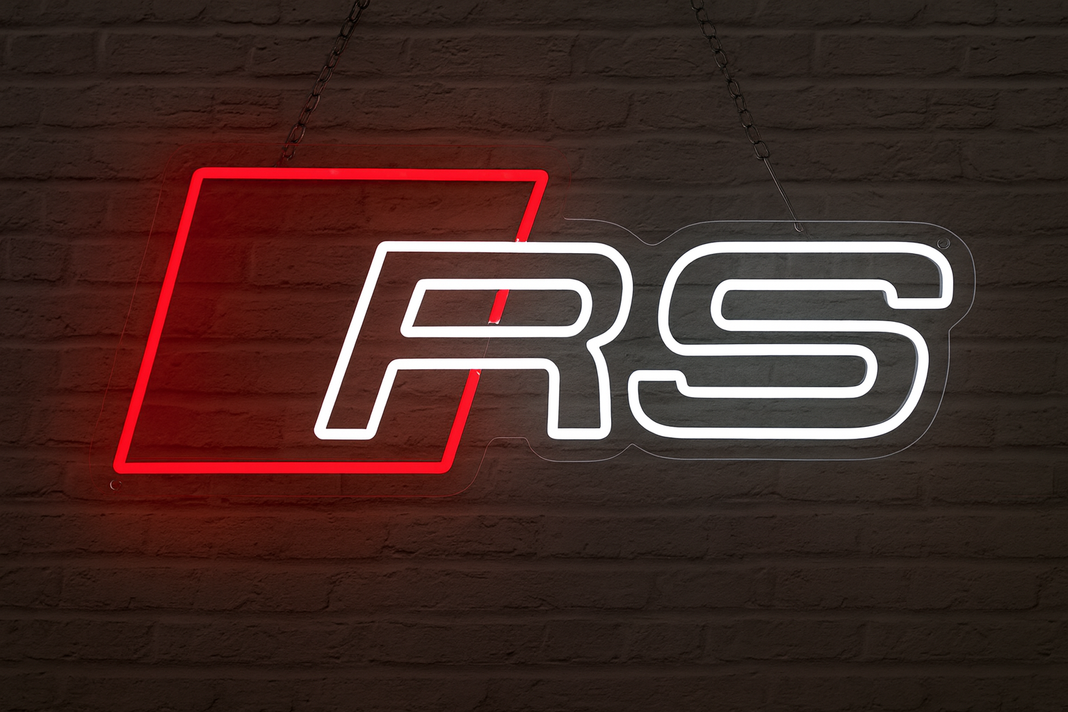 LED Neon Skylt – Audi RS (40×17 cm) till garage/hem/kontor 1 LED Neon Skylt – Audi RS (40×17 cm) till garage/hem/kontor