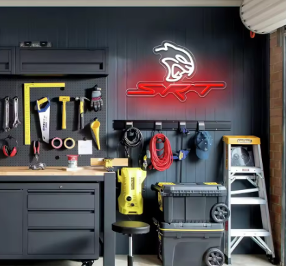 LED Neon Skylt – SRT (41.5×26.5 cm) till garage/hem/kontor 2 LED Neon Skylt – SRT (41.5×26.5 cm) till garage/hem/kontor - Bild 2