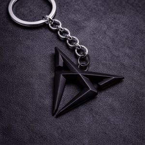 Cupra nyckelring i svart med ikonisk sportig cupra logga