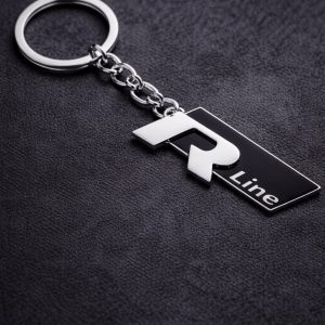 Volkswagen R-line nyckelring i svart/silver
