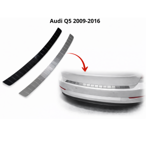 Hem 11 Bakre Stötfångarskydd/Lastskydd i Rostfritt Stål (Svart/Silverkrom) – Passande Audi Q5 2009-2016