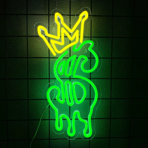LED Neon Skylt – Dollar King (42.5x21cm) till garage/hem/kontor