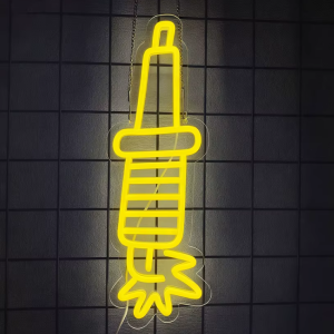 LED Neon Skylt – Tändstift (42.6x16cm) till garage/hem/kontor