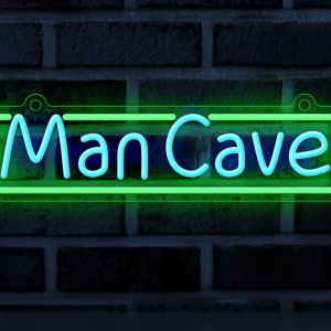 LED Neon Skylt – Man Cave blå/grön (40,6x12cm) till garage/hem/kontor