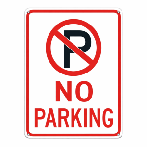 No Parking aluminium skylt 20x30cm till garage/hem/kontor