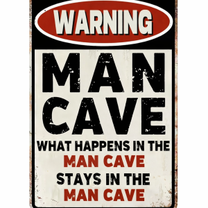 Man cave aluminium skylt 20x30cm till garage/kontor