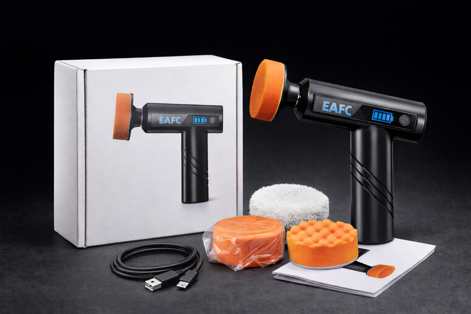 Trådlös polermaskin mini – För bilvård, MC, vaxning, interiör & hem 1 Trådlös polermaskin mini – För bilvård, MC, vaxning, interiör & hem