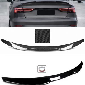 Hem 5 Audi A3/S3/RS3 2014-2020 vinge/spoiler (Blanksvart/”Kolfiber”)
