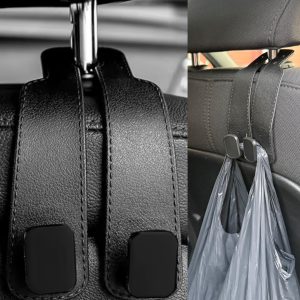 Hem 7 Nackstödshängare för bil – Smart hållare för påsar, väskor & organiserad kupé (1-2 pack)