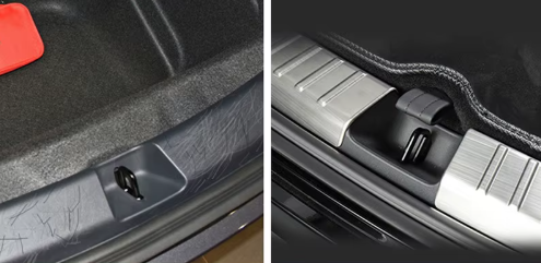 Tesla Model 3/Y 2017-2024 bagageskydd/lastskydd i rostfritt stål - Svart/Kromsilver/"Kolfiber" 11 Tesla Model 3/Y 2017-2024 bagageskydd/lastskydd i rostfritt stål - Svart/Kromsilver/"Kolfiber" - Bild 11