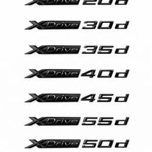BMW Xdrive 20/30/35/40/45/50/55d emblem - Blanksvart