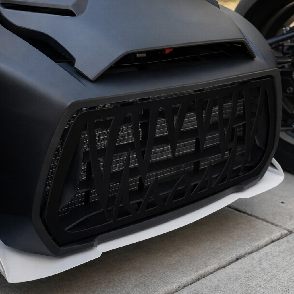 Kaxig grill till Can am ryker 600/900 - Svart/Vit 4 Kaxig grill till Can am ryker 600/900 - Svart/Vit - Bild 4