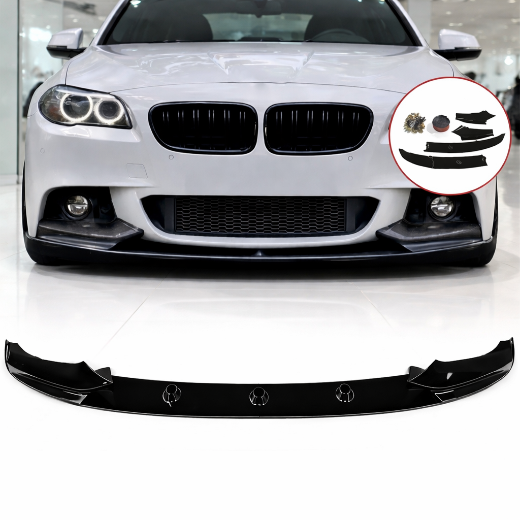 BMW 5-serie F10/F11 2011-2017 Frontläpp/splitter - Blanksvart/”Kolfiber” 4 BMW 5-serie F10/F11 2011-2017 Frontläpp/splitter - Blanksvart/”Kolfiber” - Bild 4