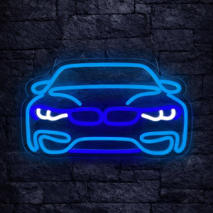 Hem 13 LED Neon Skylt – BMW front (37.5x23cm) till verkstad/garage/hem/kontor