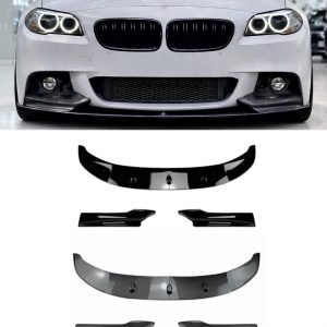 BMW 5-serie F10/F11 2011-2017 Frontläpp/splitter - Blanksvart/”Kolfiber”
