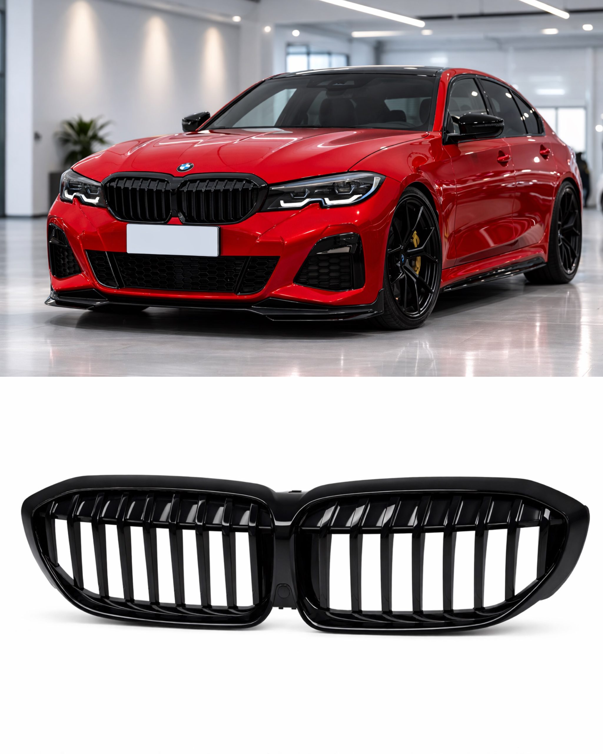 BMW 3-serie G20/G21 2019-2022 svarta njurar/grill - Blanksvart 1 BMW 3-serie G20/G21 2019-2022 svarta njurar/grill - Blanksvart