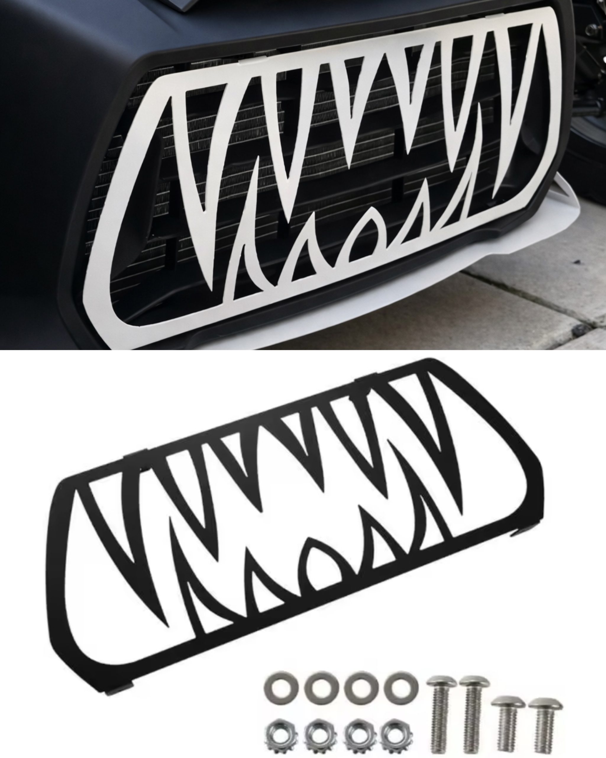 Kaxig grill till Can am ryker 600/900 - Svart/Vit 1 Kaxig grill till Can am ryker 600/900 - Svart/Vit