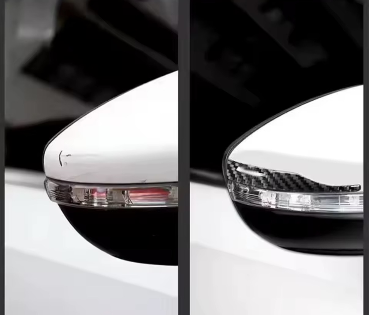 Universal 2-pack skydd till spegelkåpa ”kolfiber” 2 Universal 2-pack skydd till spegelkåpa ”kolfiber” - Bild 2