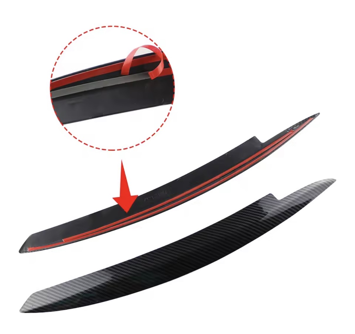 Ögonlock till Volkswagen Golf MK7 2013-2017 - Blanksvart/”Kolfiber” 5 Ögonlock till Volkswagen Golf MK7 2013-2017 - Blanksvart/”Kolfiber” - Bild 5