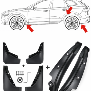 6-pack stänkskydd/mudflaps passande XC60 2018-2026 för hjulhus & 4 däck