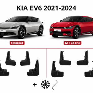 Passande KIA EV6 standard/GT Stänkskydd/Mudflaps 4-pack – Passar 2021-2024