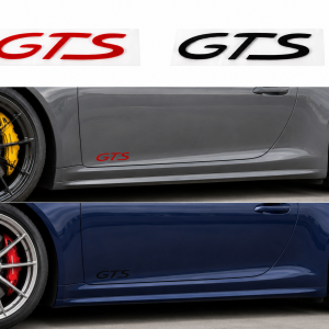 Porsche GTS Dekaler för Sidodörrar – Svart &amp; Röd Vinyl Stickers