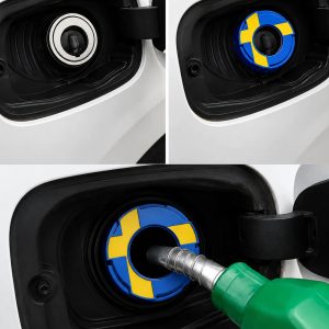Hem 6 Svensk flagga tanklocks kåpa passande Volvo