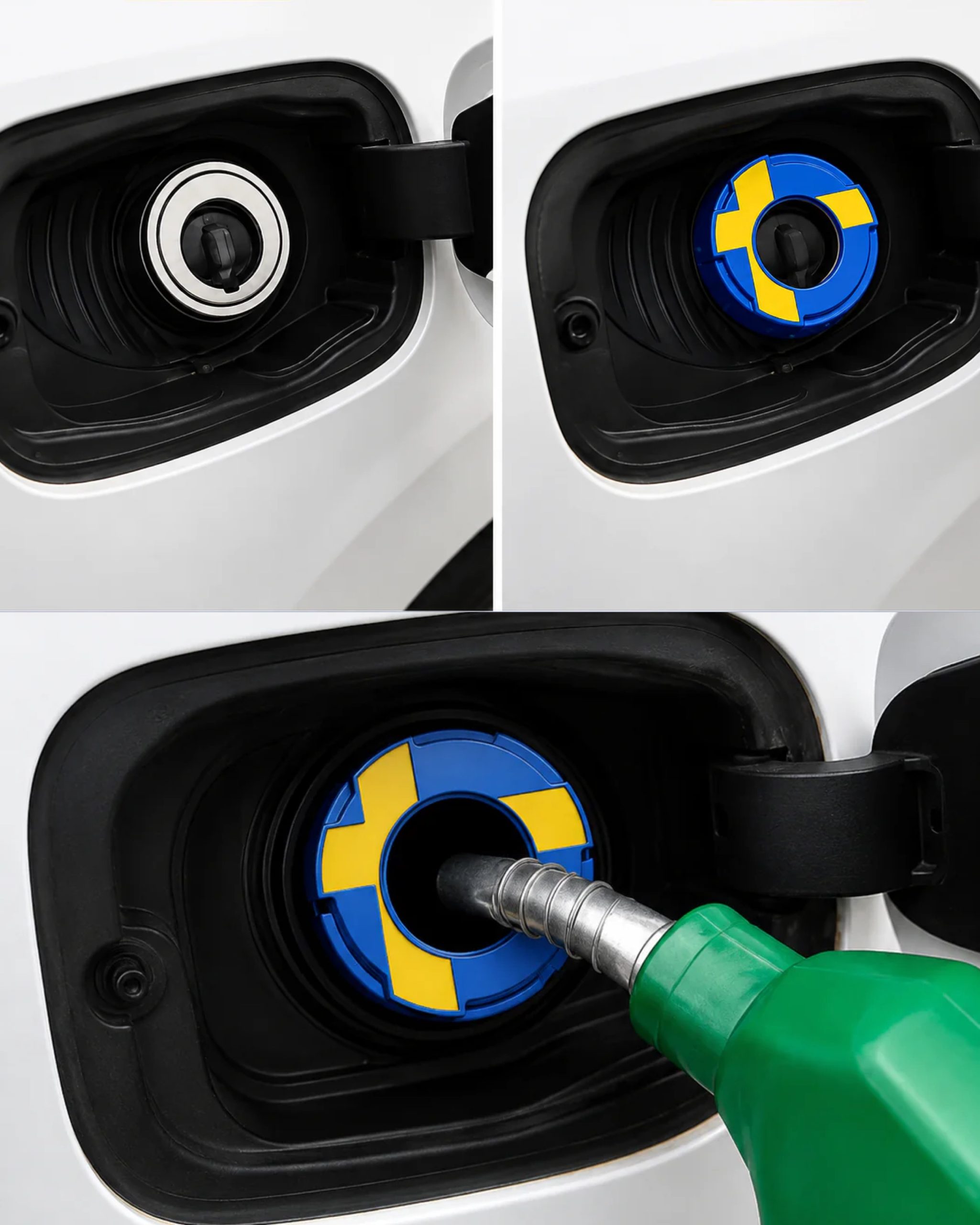 Svensk flagga tanklocks kåpa passande Volvo 1 Svensk flagga tanklocks kåpa passande Volvo