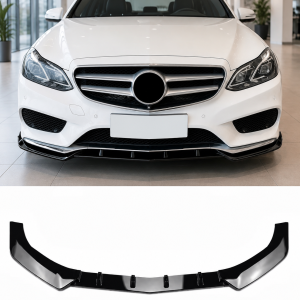 Mercedes E-klass W212 2013-2016 frontläpp splitter - Blanksvart