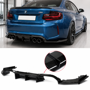 BMW M2 F87 2016-2021 diffusor - Blanksvart