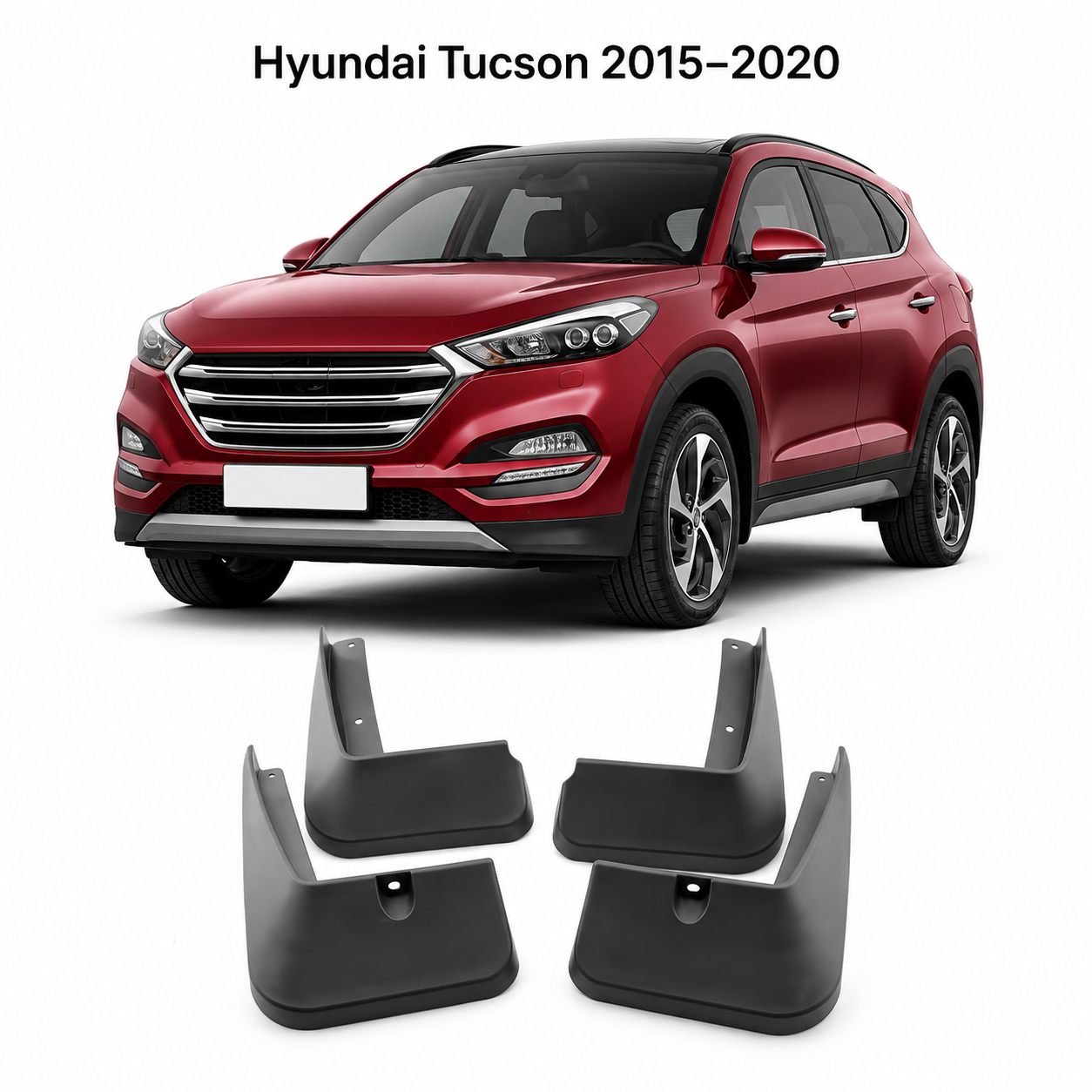 Passande Hyundai Tycson Stänkskydd/Mudflaps 4-pack – Passar 2015-2020 1 Passande Hyundai Tycson Stänkskydd/Mudflaps 4-pack – Passar 2015-2020
