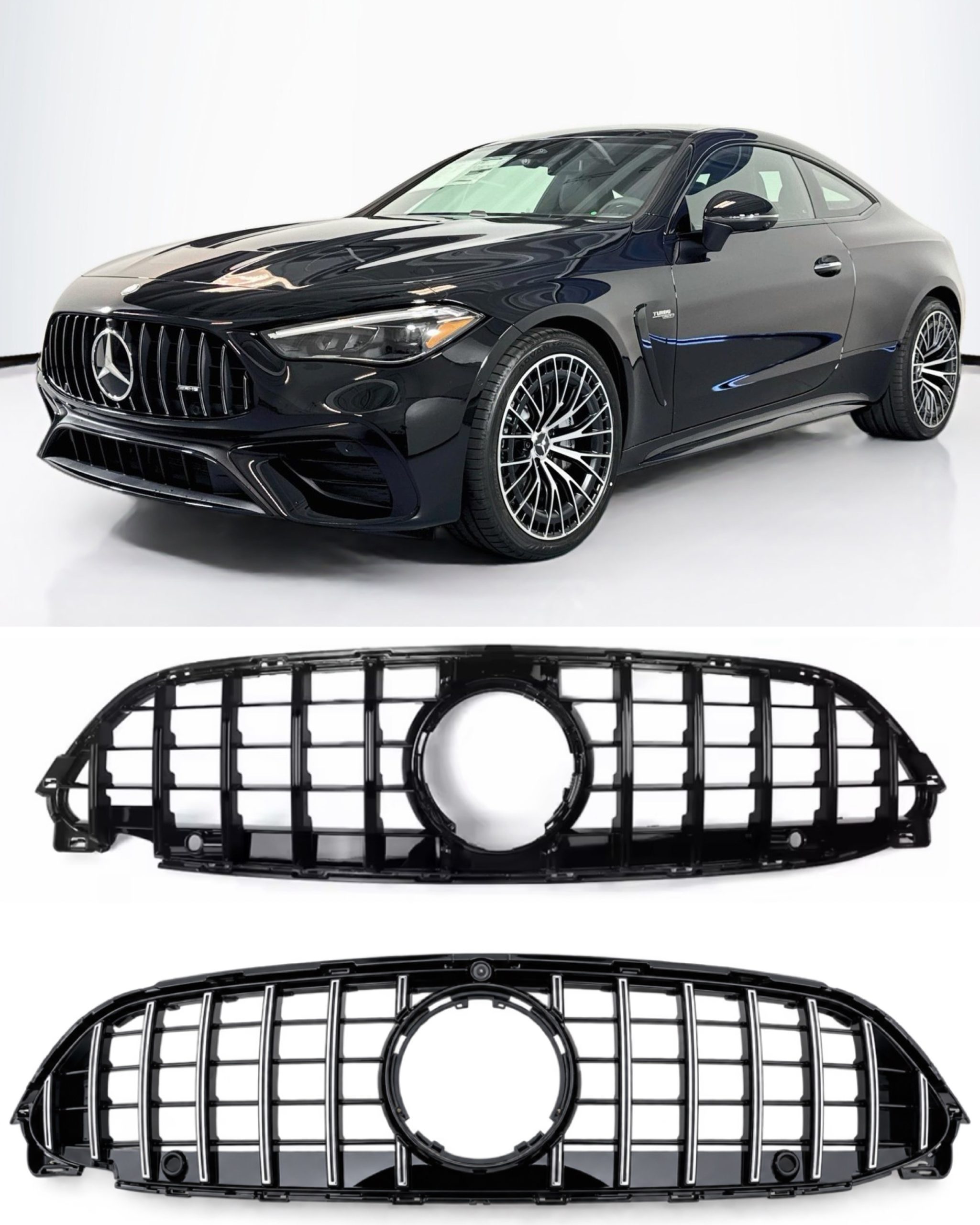 Mercedes CLE/CLE53 GT grill W236 2024-2026 (Svart/Svartkrom) 1 Mercedes CLE/CLE53 GT grill W236 2024-2026 (Svart/Svartkrom)