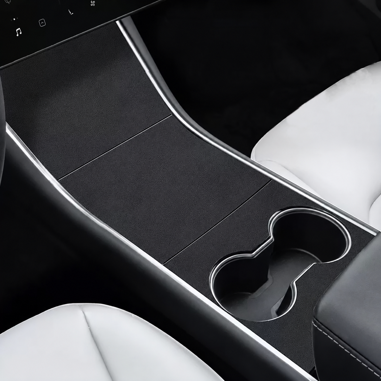 Färdigskuren vinyl passande Tesla model 3/Y – Mittkonsol skydd i "Alcantara" & "Kolfiber" (Enkel montering) 8 Färdigskuren vinyl passande Tesla model 3/Y – Mittkonsol skydd i "Alcantara" & "Kolfiber" (Enkel montering) - Bild 8