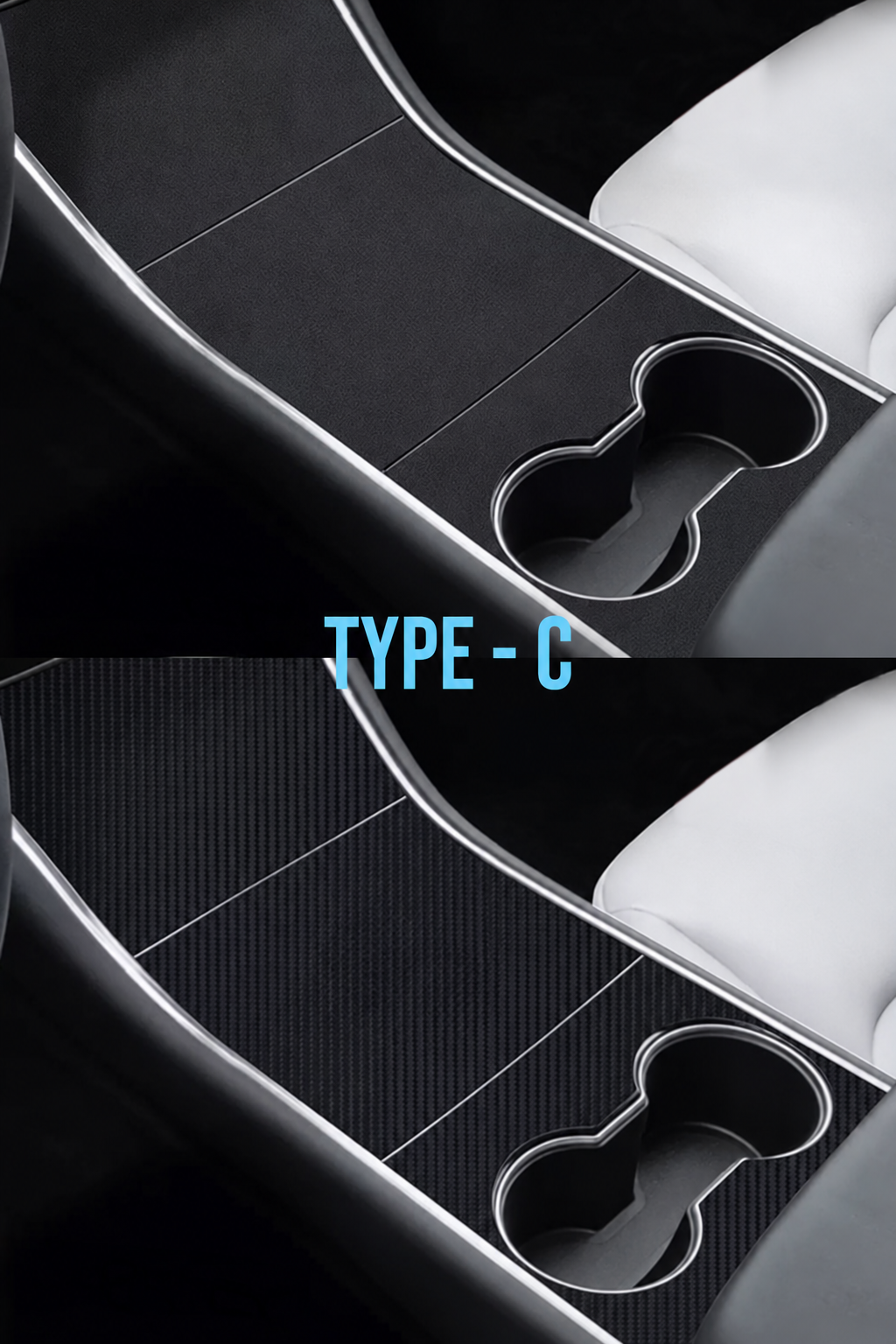 Färdigskuren vinyl passande Tesla model 3/Y – Mittkonsol skydd i "Alcantara" & "Kolfiber" (Enkel montering) 7 Färdigskuren vinyl passande Tesla model 3/Y – Mittkonsol skydd i "Alcantara" & "Kolfiber" (Enkel montering) - Bild 7