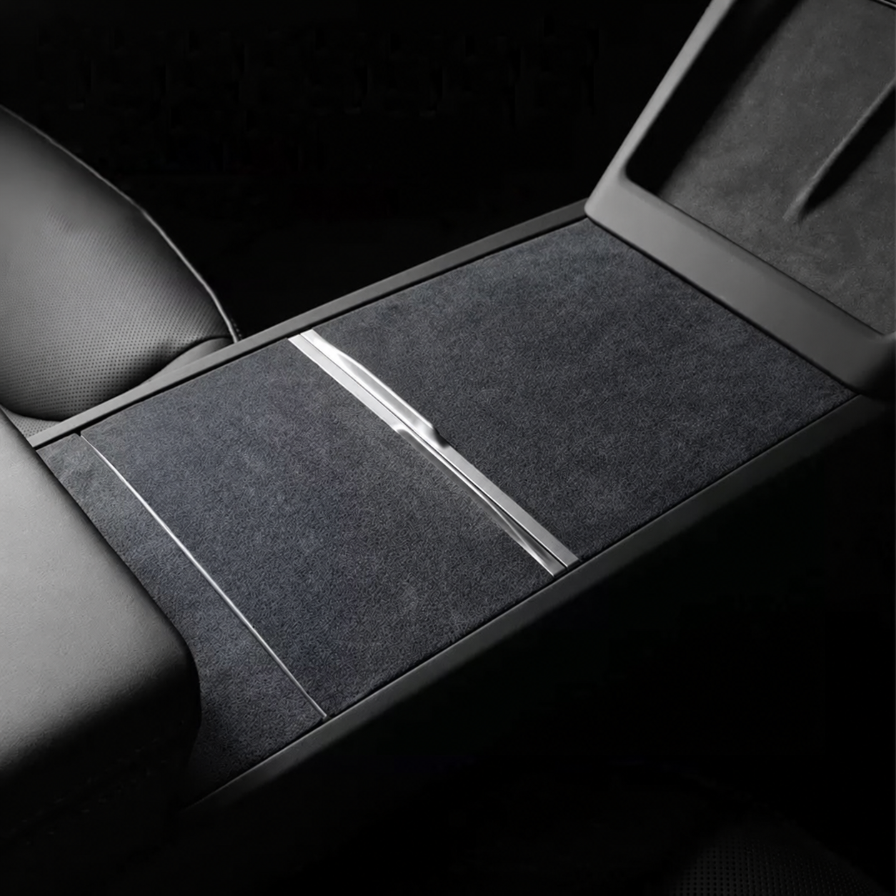 Färdigskuren vinyl passande Tesla model 3/Y – Mittkonsol skydd i "Alcantara" & "Kolfiber" (Enkel montering) 10 Färdigskuren vinyl passande Tesla model 3/Y – Mittkonsol skydd i "Alcantara" & "Kolfiber" (Enkel montering) - Bild 10